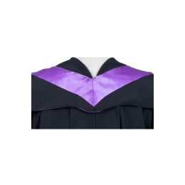 Order and print the graduation gown of the school of bachelor's decision science of Hang Seng University, black square graduation hat, purple hat spike V-neck shawl, bachelor's graduation gown factory DA185 Order and print the graduation gown of the school of bachelor's decision science of Hang Seng University, black square graduation hat, purple hat spike V-neck shawl, bachelor's graduation gown factory DA185